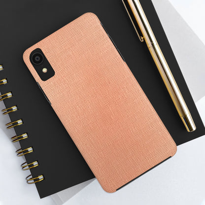 Soft Pink-Orange Peach: Denim-Inspired, Lush Fabric - Tough Phone Cases