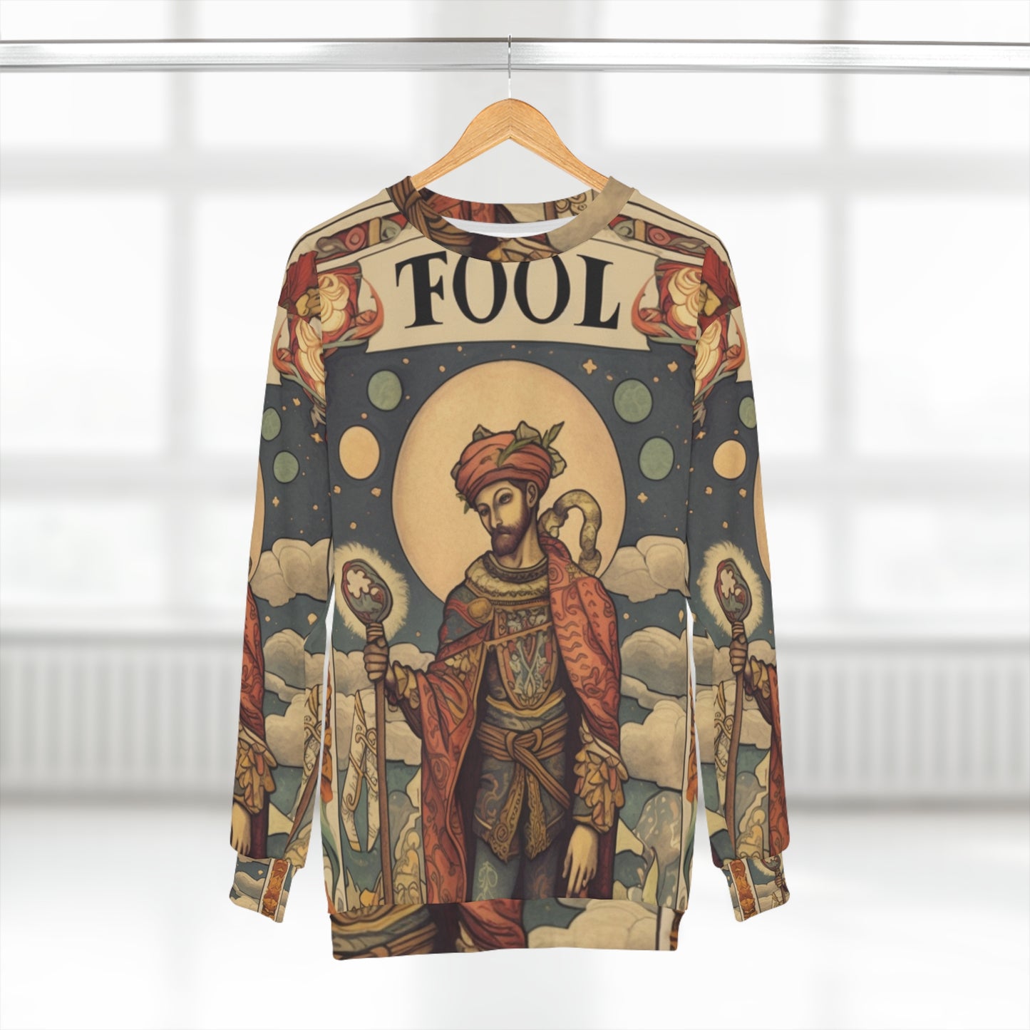 Tarot Expresivo - Símbolo de lectura artística de la carta 'El Loco' - Sudadera unisex (AOP) 