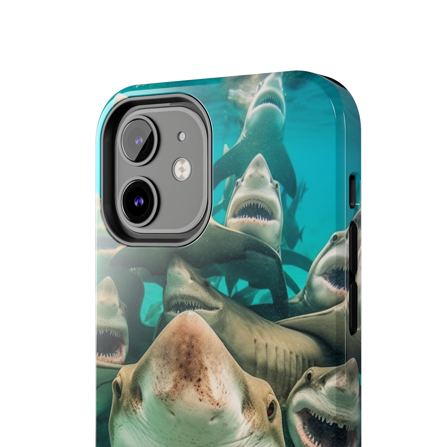 Laughing Lemon Sharks: Joyful Sea Jaws Ocean Deep - Tough Phone Cases