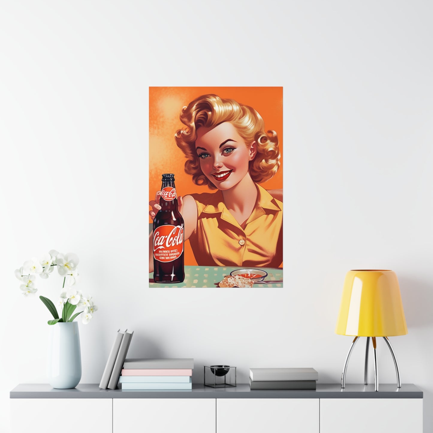 Retro Pop Art Cola Drink Style Vintage Soda Advertisement - Premium Matte Vertical Posters