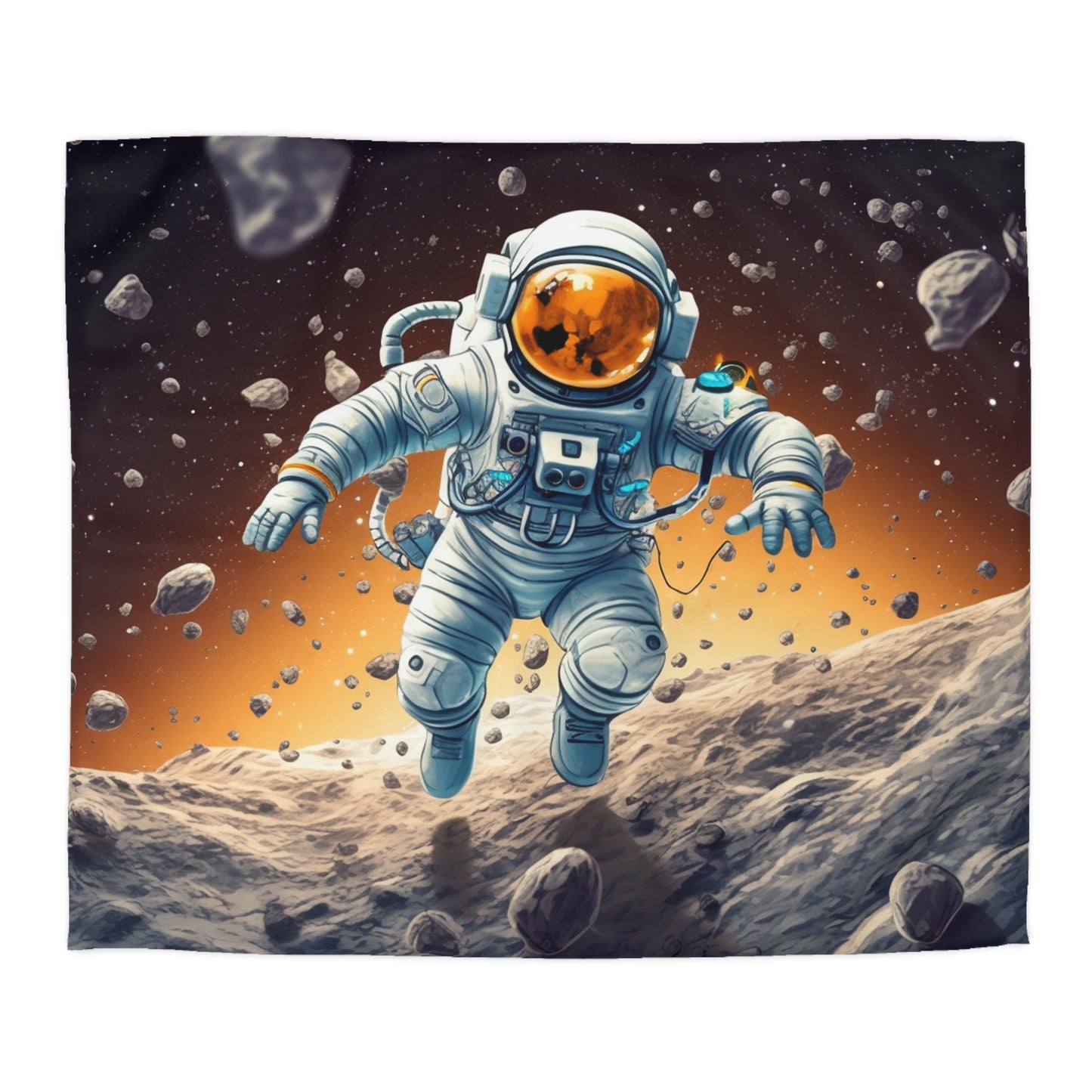 Galactic Adventurer - Celestial Star Art: Deep Space Exploration - Microfiber Duvet Cover