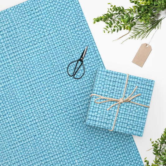 Bright Aqua Teal: Denim-Inspired Refreshing Blue Summer Fabric - Wrapping Paper