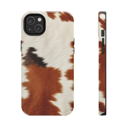 Hair Cowhide Leather Natural Design Durable Rugged Style - Tough Phone Cases