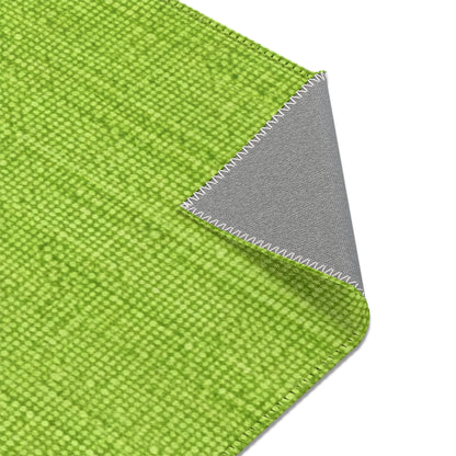 Lush Grass Neon Green: Denim-Inspired, Springtime Fabric Style - Area Rugs