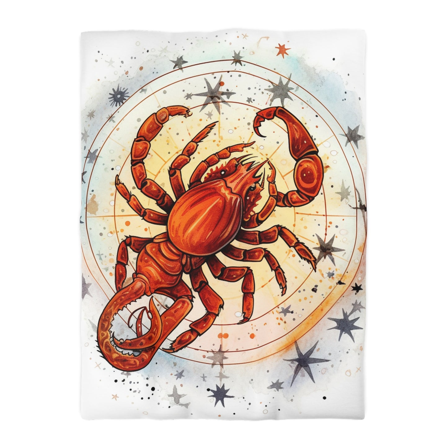 Prickly Scorpio Astrology - Sharp Zodiac Scorpion Celestial Horoscope - Microfiber Duvet Cover