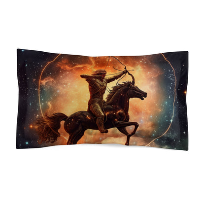 Sagittarius Constellation Totem - Archer in Action Zodiac Symbol - Microfiber Pillow Sham