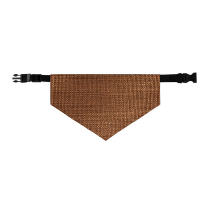 Luxe Dark Brown: Denim-Inspired, Distinctively Textured Fabric - Dog & Pet Bandana Collar