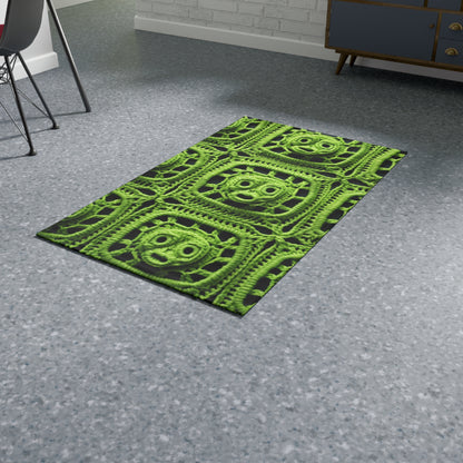 Halloween Green Alien Crochet Galactic Space Zombie Style - Dobby Rug