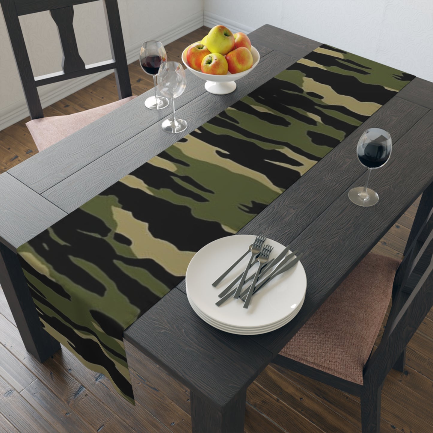 Tiger Stripe Camouflage: Military Style - Table Runner (Cotton, Poly)