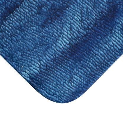 Blue Spectrum: Denim-Inspired Fabric Light to Dark - Bath Mat