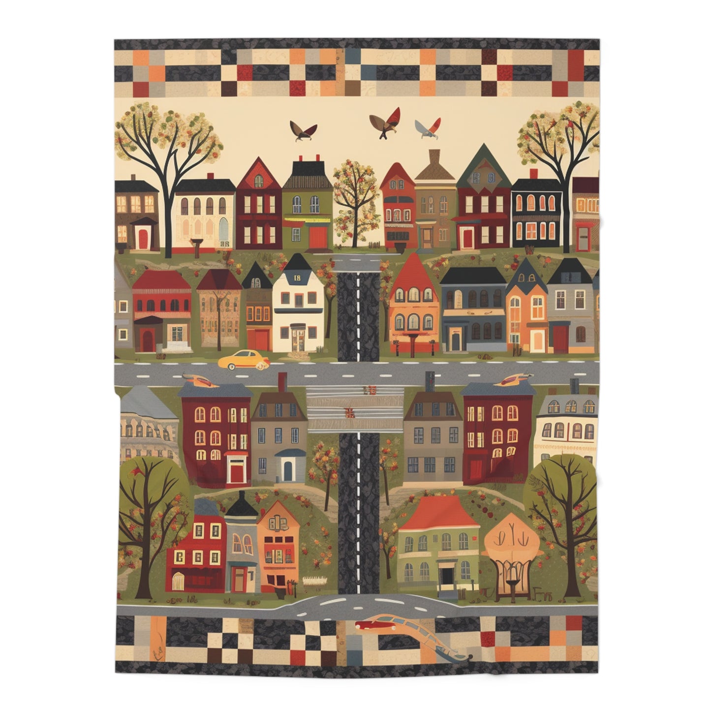 Home Town Quilt Design - Baby Swaddle Blanket