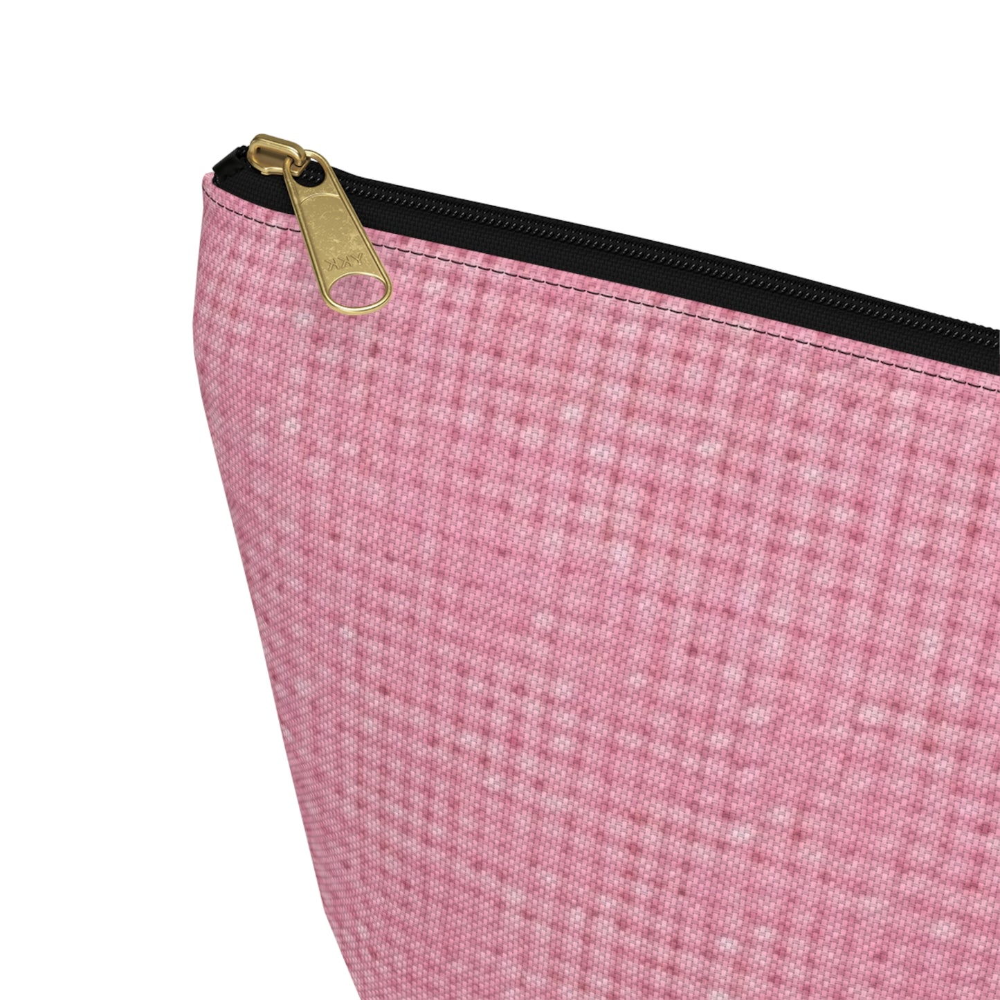 Pastel Rose Pink: Denim-Inspired, Refreshing Fabric Design - Accessory Pouch w T-bottom