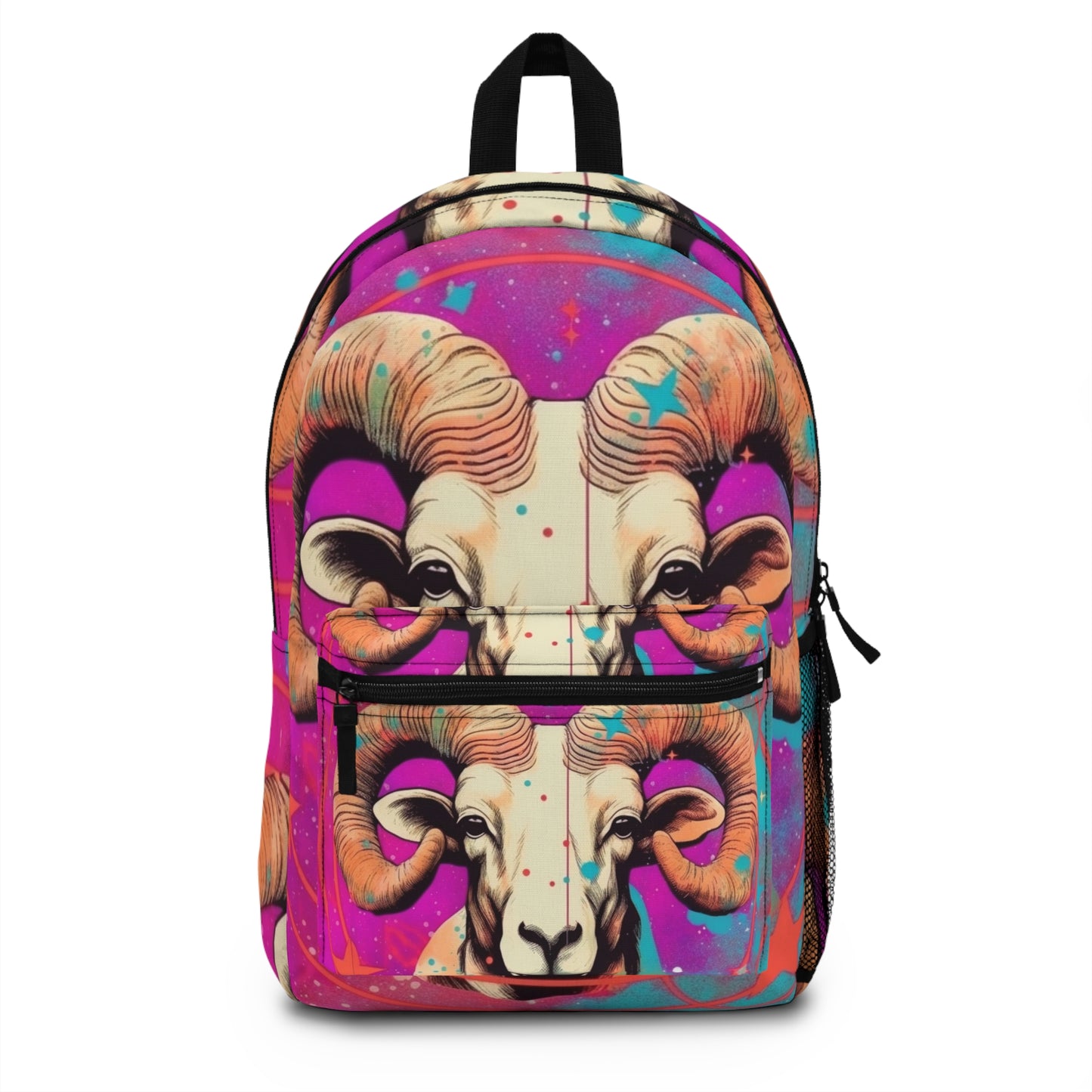 Pop Art Aries Constellation - Vibrant Zodiac Ram Symbol - Backpack