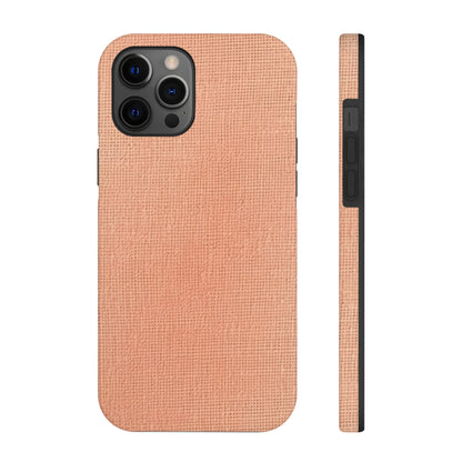 Soft Pink-Orange Peach: Denim-Inspired, Lush Fabric - Tough Phone Cases