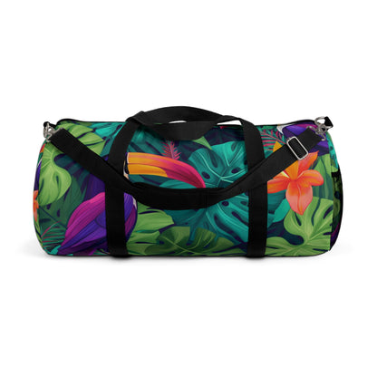 Vivid Tropical Birds & Leaves - Seamless Pattern Duffel Bag