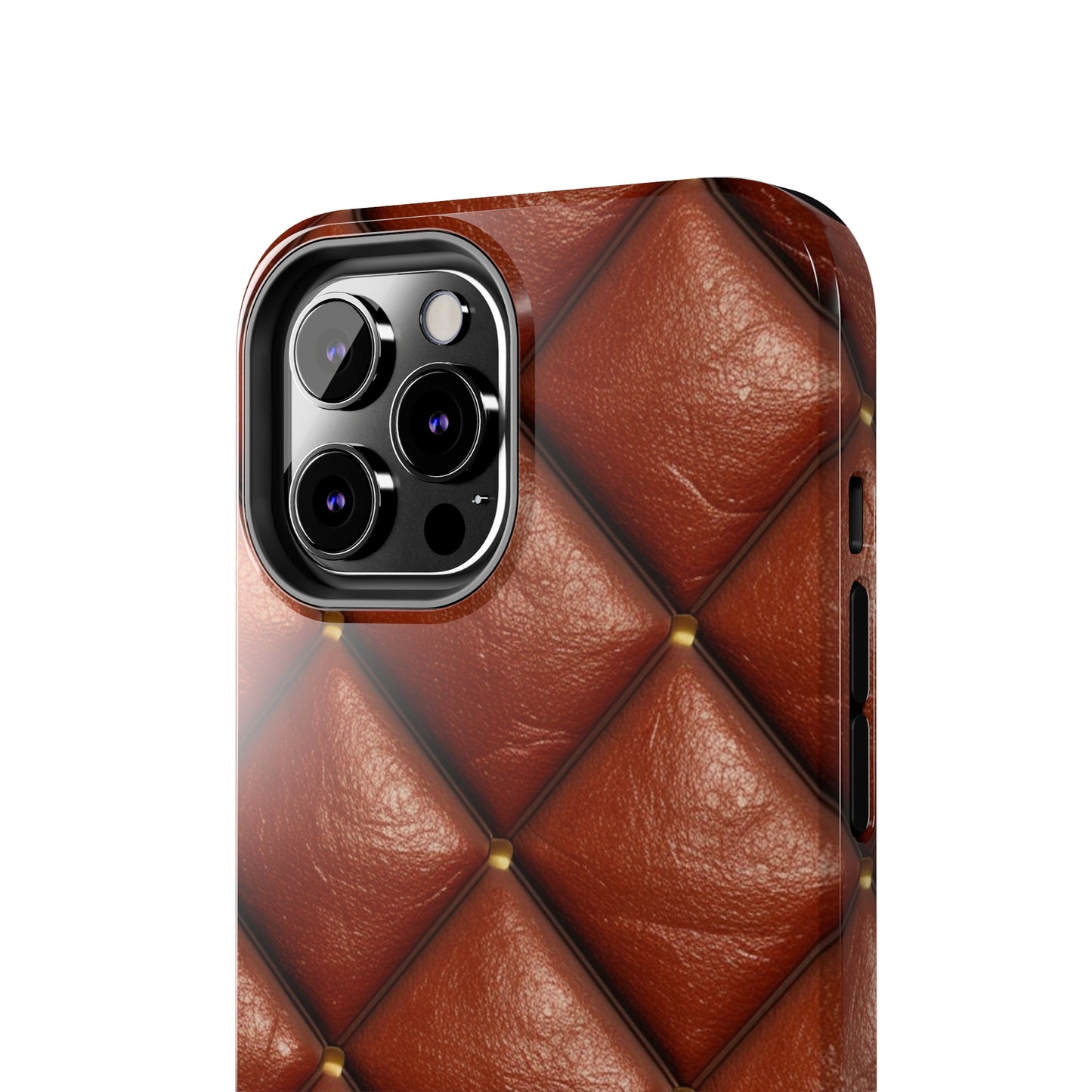 Brown Leather Cognac Pattern Rugged Durable Design Style - Tough Phone Cases