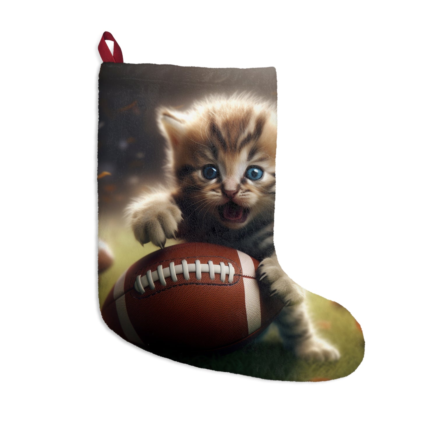 Football Kitten Touchdown: Tabby's Winning Play Sport Game - Christmas Stockings