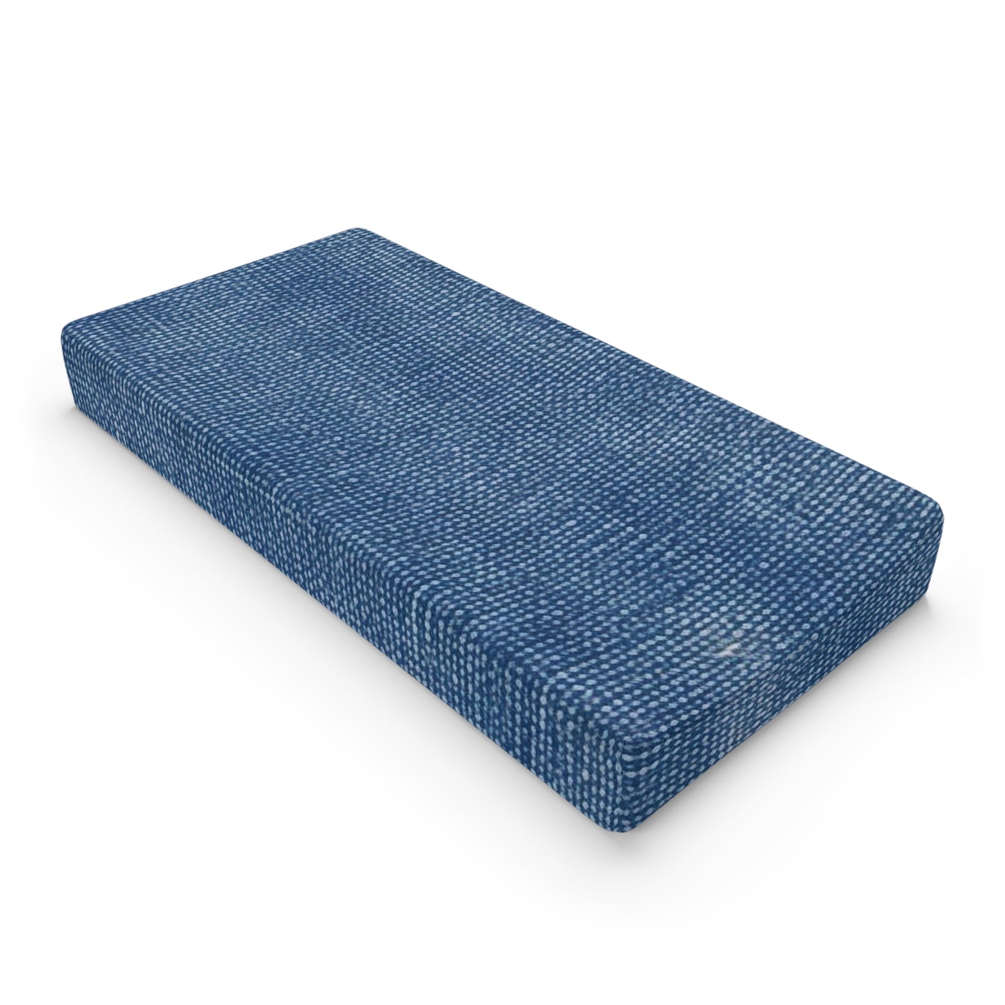 Outdoor Bass Boat Style - Denim Design Artwork - Baby Changing Pad Cover