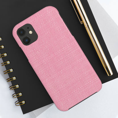 Pastel Rose Pink: Denim-Inspired, Refreshing Fabric Design - Tough Phone Cases