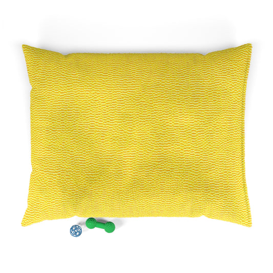 Sunshine Yellow Lemon: Denim-Inspired, Cheerful Fabric - Dog & Pet Bed
