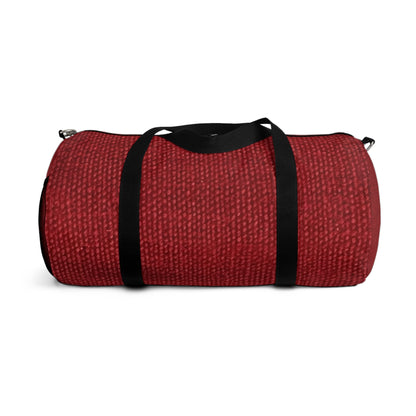 Bold Ruby Red: Denim-Inspired, Passionate Fabric Style - Duffel Bag