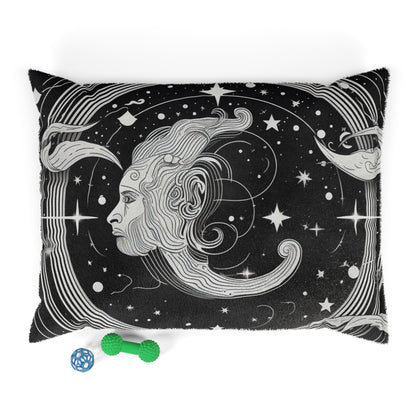 Aquarius Zodiac Design, Indoor Polyester & Cotton Pet Bed