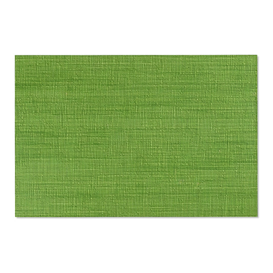 Olive Green Denim-Style: Seamless, Textured Fabric - Area Rugs