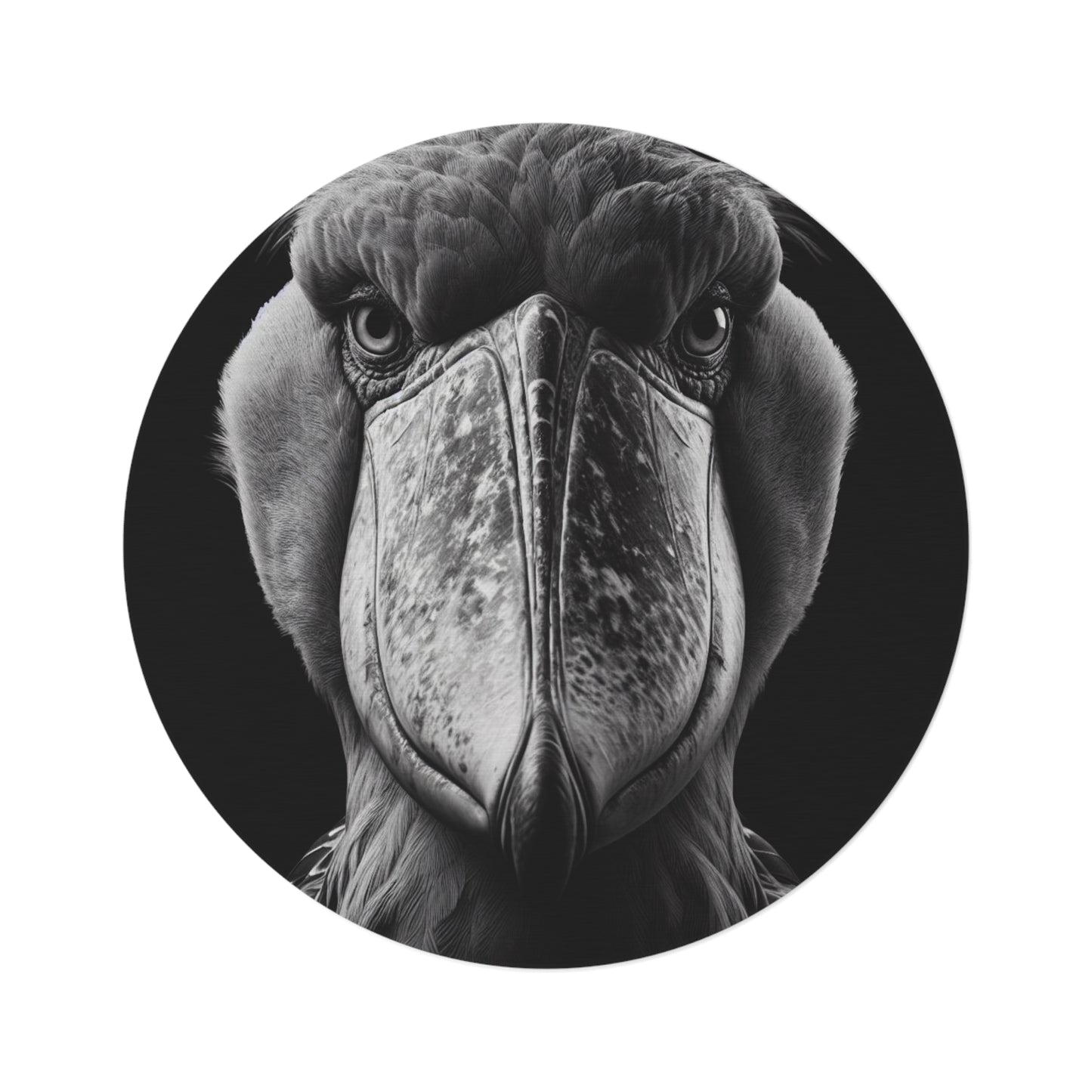 Shoebill Bird, Bird Watch Gift. Round Rug