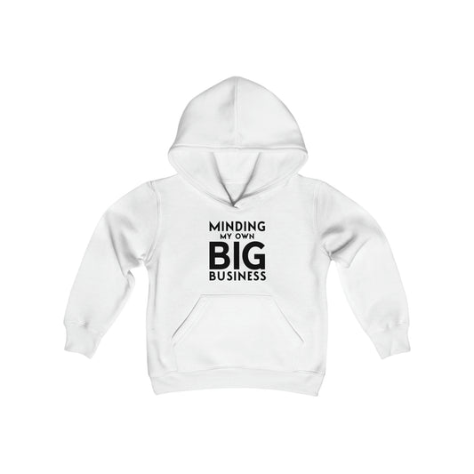 Minding My Own Big Business, Gift Shop Store, Youth Heavy Blend Hooded Sweatshirt