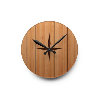 Reloj de pared acrílico de madera clásico 