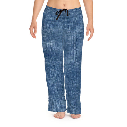 Outdoor Bass Boat Style - Denim Design Artwork - Women's Pajama Pants (AOP)