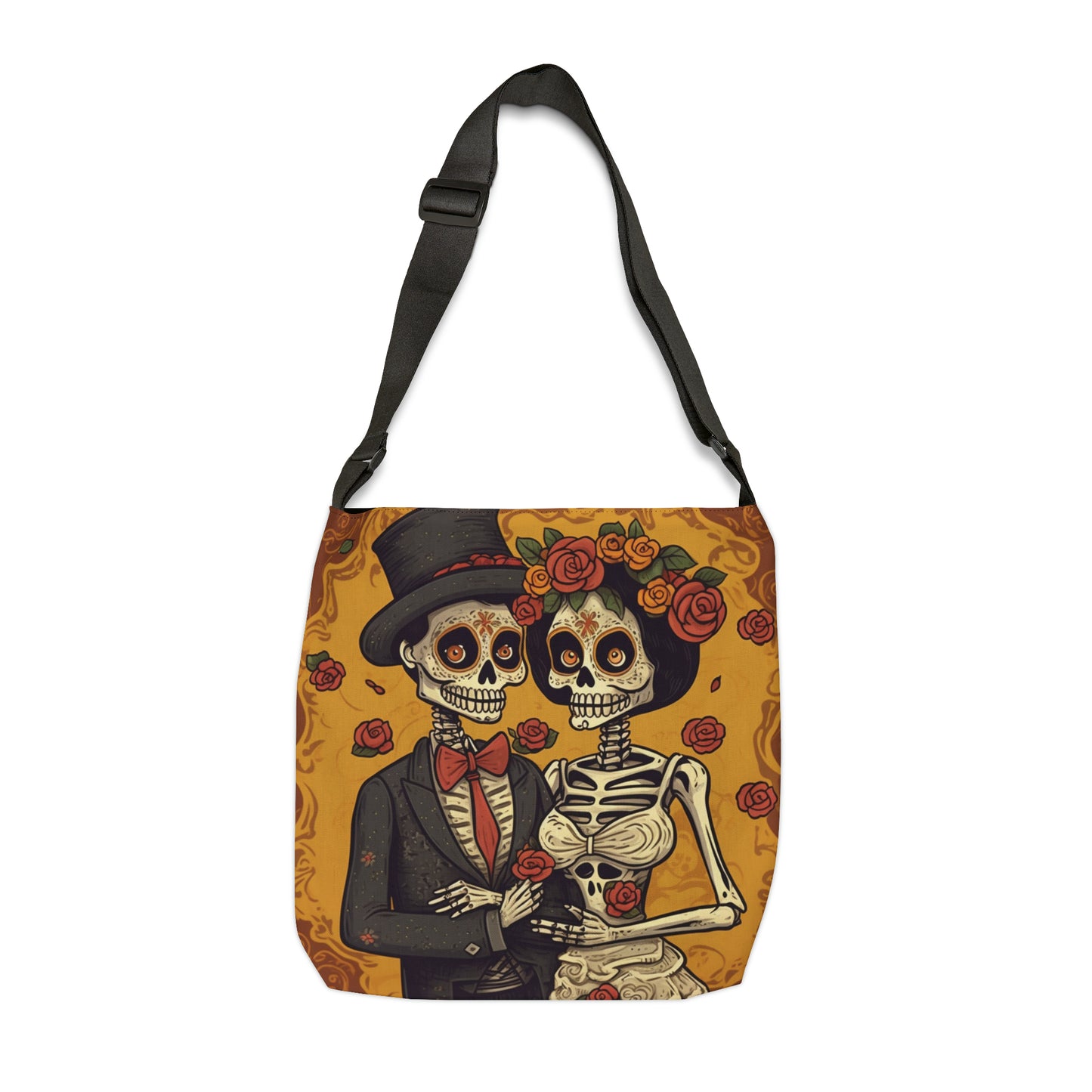 Halloween Wedding Marriage, Bride & Groom - Forever Soulmates - Adjustable Tote Bag (AOP)