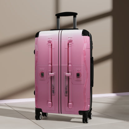 Modern Sci-Fi Portal: Sleek Pink Futuristic Doorway - Contemporary Suitcase