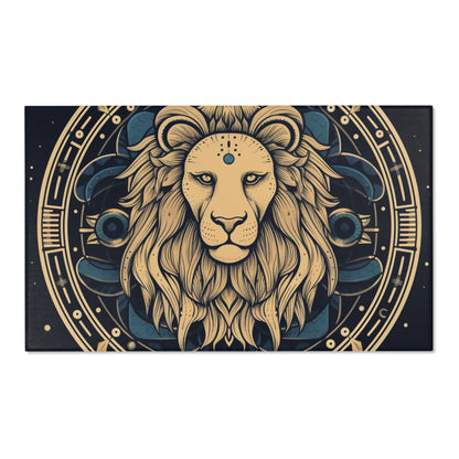 Leo Zodiac Sign - Mystic Circle Astrology Art Cosmic constellation - Area Rugs