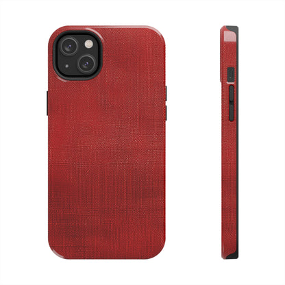 Juicy Red Berry Blast: Denim Fabric Inspired Design - Tough Phone Cases