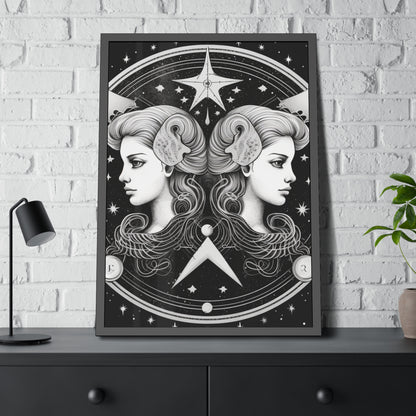 Gemini Zodiac - Framed Paper Posters