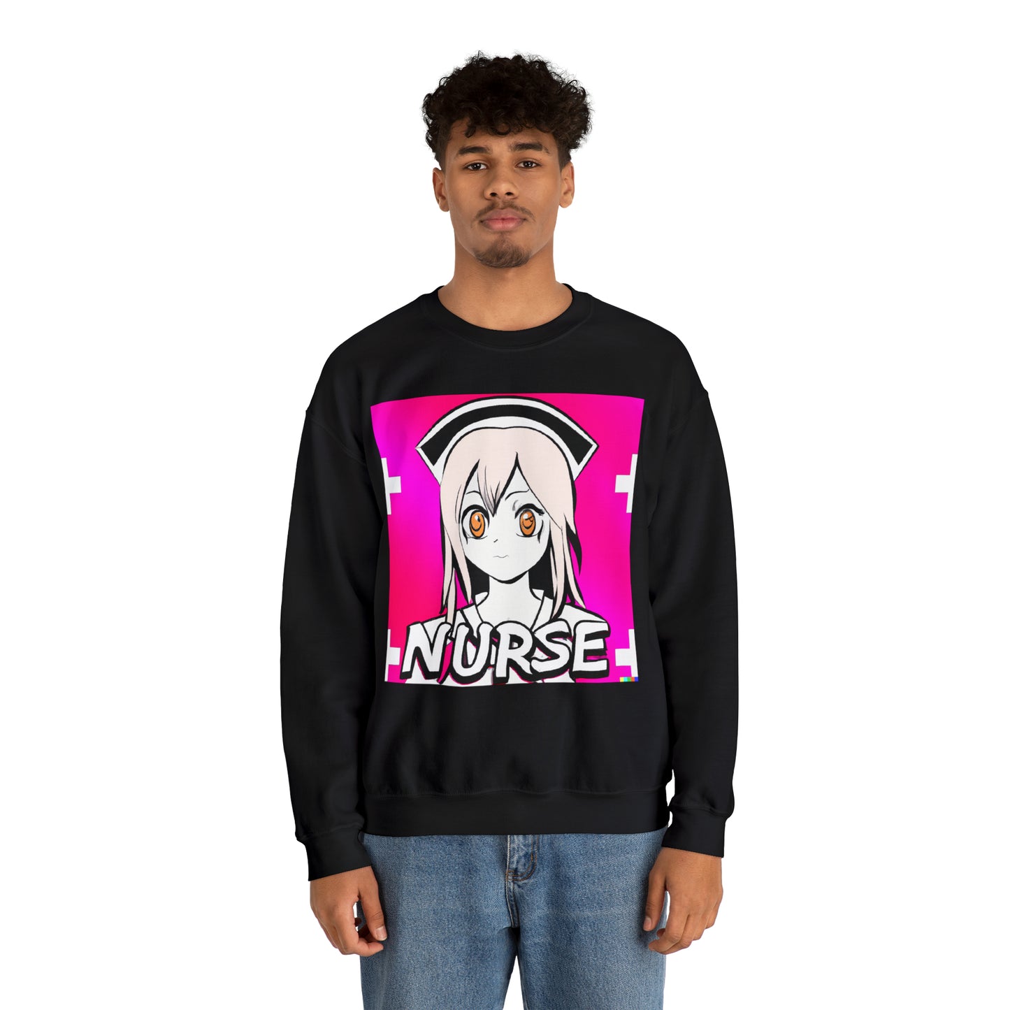 Nurse Anime Japanese Style Kawaii - Unisex Heavy Blend™ Crewneck Sweatshirt