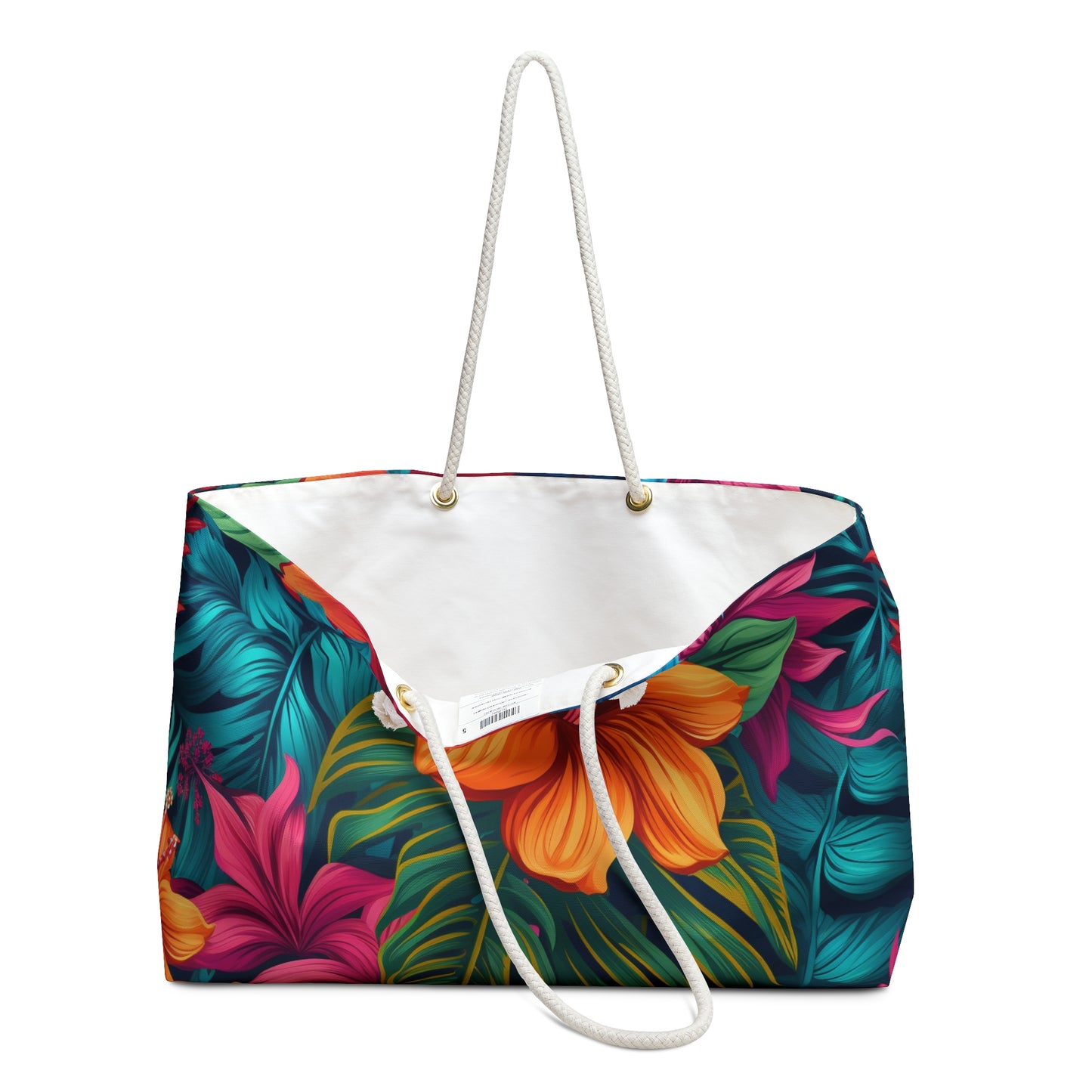 Hawaiian-Inspired Tropical Floral Pattern Design Weekender Bag