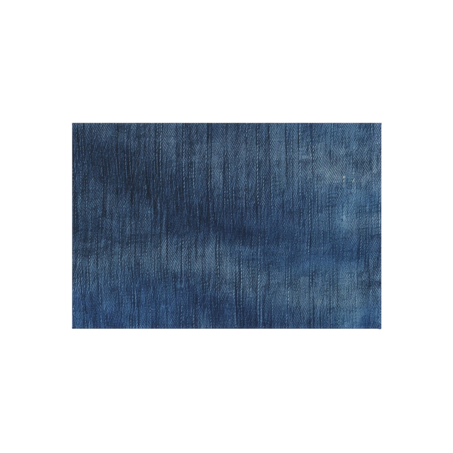 Indigo Splash: Washed Denim Reverie in Deep Blue - Outdoor Rug