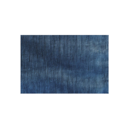 Indigo Splash: Washed Denim Reverie in Deep Blue - Outdoor Rug