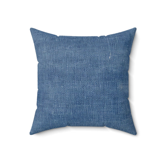 Outdoor Bass Boat Style - Denim Design Artwork - Spun Polyester Square Pillow