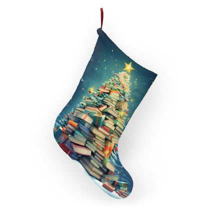 Book Worm Club Christmas Tree Seasonal Winter Holiday - Christmas Stockings