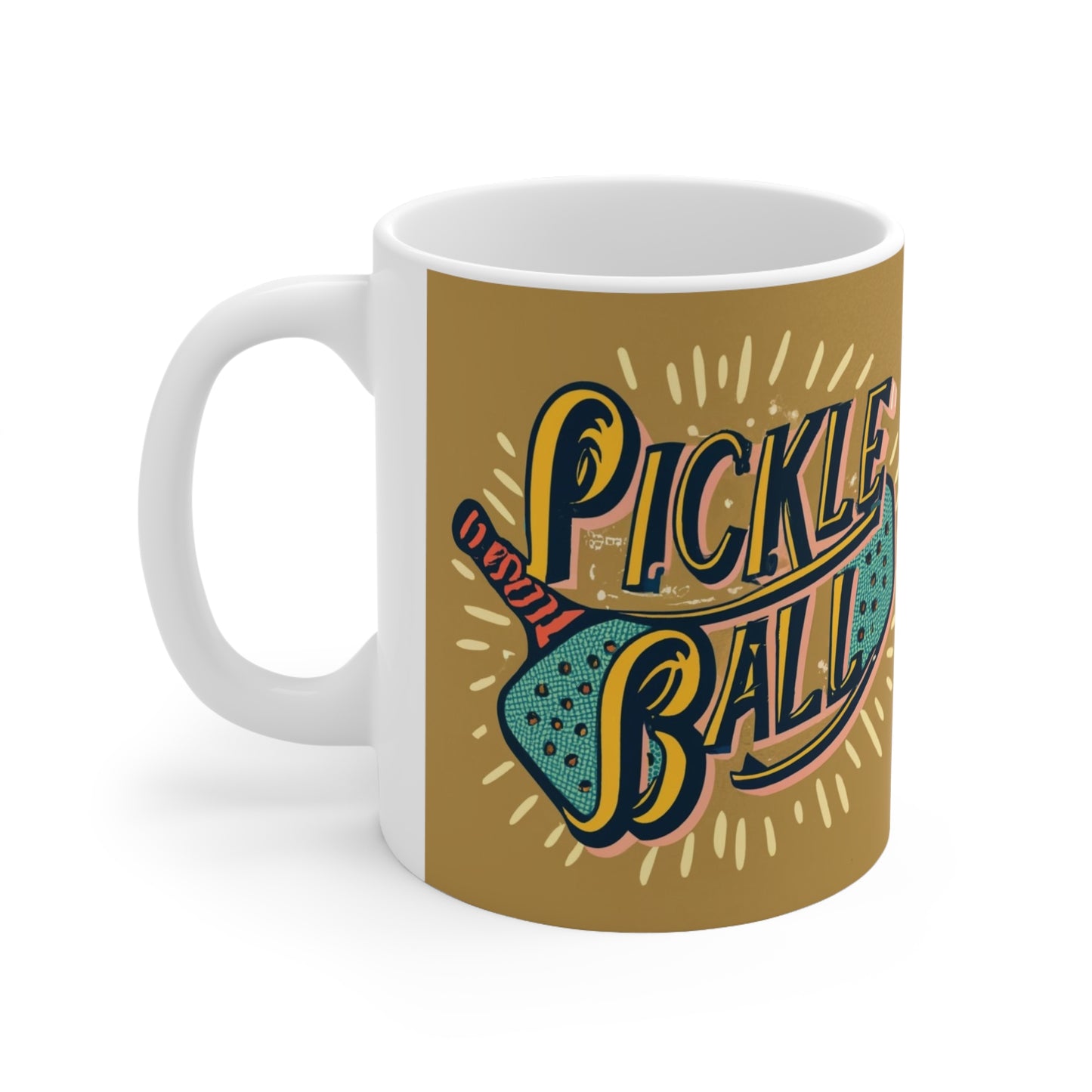 Pickleball Sport - Nostalgic Retro - Sport Game - Ceramic Mug 11oz