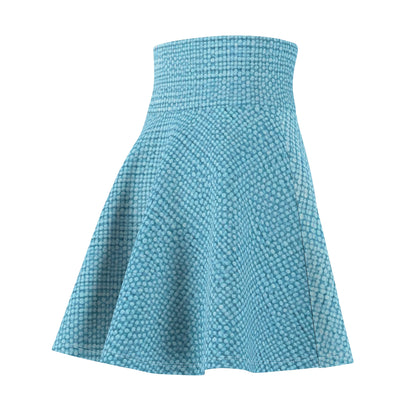 Bright Aqua Teal: Denim-Inspired Refreshing Blue Summer Fabric - Women's Skater Skirt (AOP)