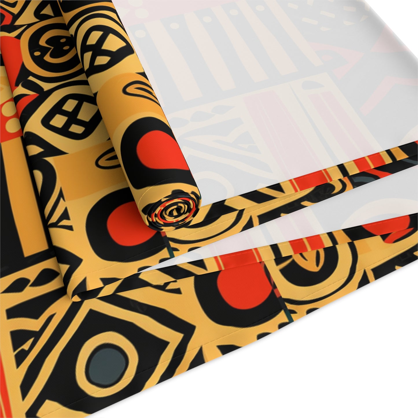 Tribal Art-Inspired Abstract Symbols, Heritage - Table Runner (Cotton, Poly)