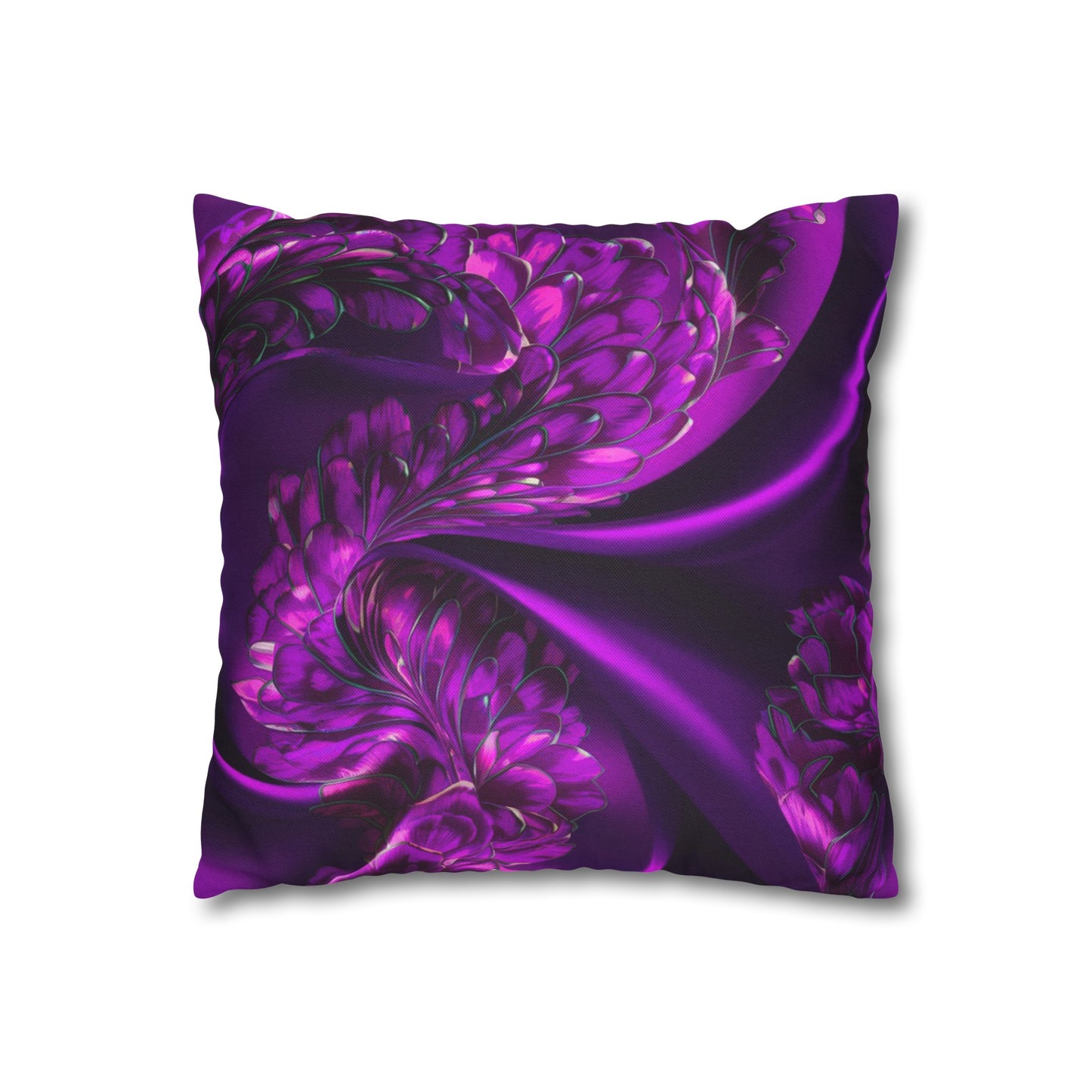 Purple Silk, Spun Polyester Square Pillowcase