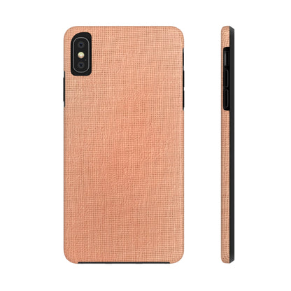 Soft Pink-Orange Peach: Denim-Inspired, Lush Fabric - Tough Phone Cases