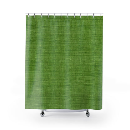 Estilo vaquero verde oliva: tela texturizada y sin costuras - Cortinas de baño 