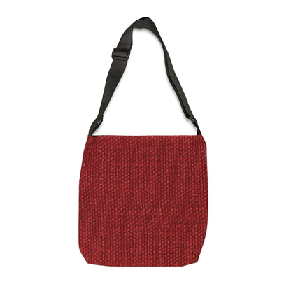 Bold Ruby Red: Denim-Inspired, Passionate Fabric Style - Adjustable Tote Bag (AOP)