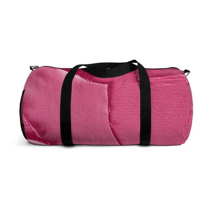 Distressed Neon Pink: Edgy, Ripped Denim-Inspired Doll Fabric - Duffel Bag